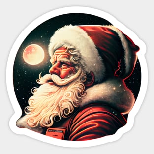 Astro Santa Claus Sticker Sticker